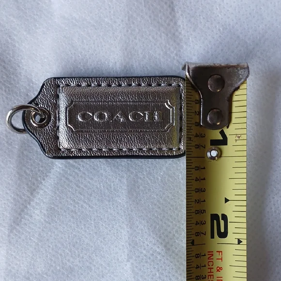 Coach Metallic Silver Keychain - Picture 4 of 5